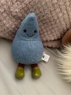 Jellycat Blue Raindrop Plush with Green Boots